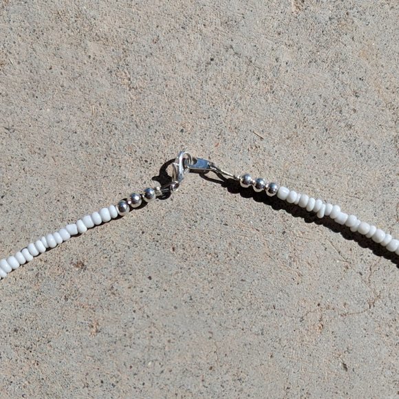 Native American Jewelry Heishi Block‎ Turquoise Naja Pendant Handmade Necklace - Picture 8 of 9